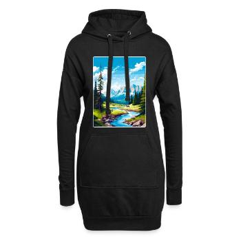 Parc national Banff Canada Affiche de voyage souvenir - Sweat-shirt à capuche long Femme - noir - Devant