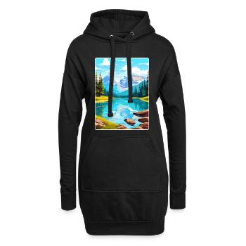 Parc national Banff Canada Affiche de voyage souvenir - Sweat-shirt à capuche long Femme - noir - Devant