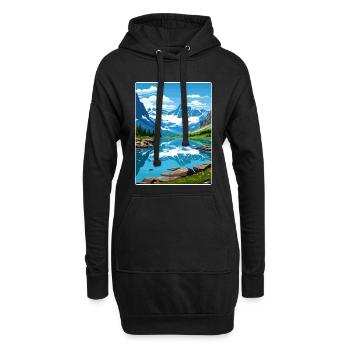Gletscher-Nationalpark Reiseposter Souvenir WPA - Hoodie-Kleid - Schwarz - Vorne