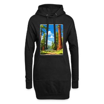 Sequoia Nationalpark Kalifornien Reiseposter WPA - Hoodie-Kleid - Schwarz - Vorne