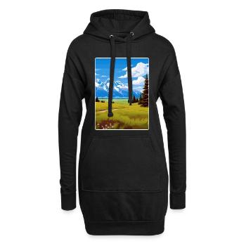 Affiche de voyage souvenir du parc national de Grand Teton - Sweat-shirt à capuche long Femme - noir - Devant