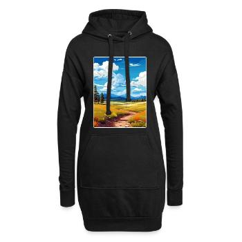 Affiche de voyage du parc national du Grand Bassin - Sweat-shirt à capuche long Femme - noir - Devant