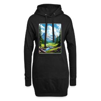 Gletscher-Nationalpark Reiseposter Souvenir WPA - Hoodie-Kleid - Schwarz - Vorne