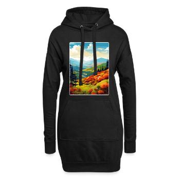 Affiche de voyage du parc national des Great Smoky Mountains - Sweat-shirt à capuche long Femme - noir - Devant