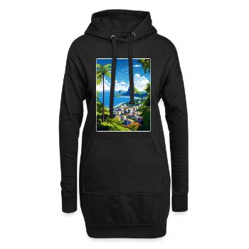 Rio de Janeiro Brésil Affiche de voyage Souvenir WPA - Sweat-shirt à capuche long Femme - noir - Devant