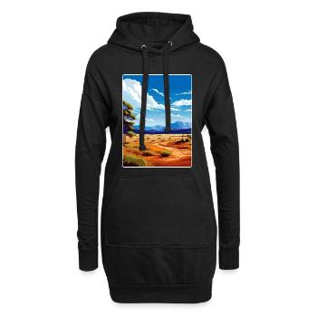 Affiche de voyage du parc national du Grand Bassin - Sweat-shirt à capuche long Femme - noir - Devant