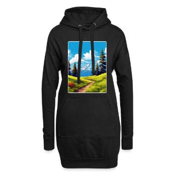 Affiche de voyage souvenir du parc national de Grand Teton - Sweat-shirt à capuche long Femme - noir - Devant