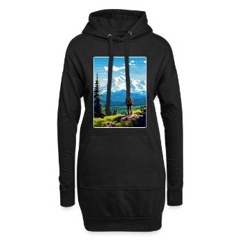Denali Nationalpark Reiseposter Souvenir WPA - Hoodie-Kleid - Schwarz - Vorne
