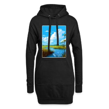 Affiche de voyage souvenir du parc national des Everglades - Sweat-shirt à capuche long Femme - noir - Devant