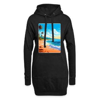 Barbade Caraïbes Voyage Affiche Souvenir Peinture WP - Sweat-shirt à capuche long Femme - noir - Devant