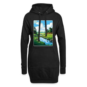 Augusta Golf Course Vintage Voyage Poster Souvenir - Sweat-shirt à capuche long Femme - noir - Devant