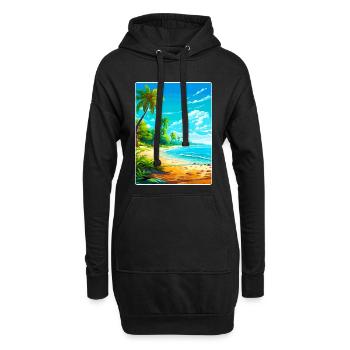 Bahamas Karibik Reise Poster Souvenir Farbe WPA - Hoodie-Kleid - Schwarz - Vorne