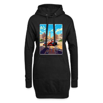 Baku Circuit Motorsport Rennen Aserbaidschan Reisen WPA - Hoodie-Kleid - Schwarz - Vorne