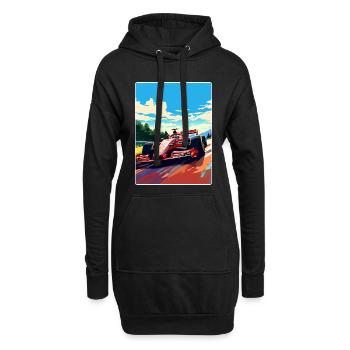 Affiche de voyage de la course automobile du circuit de Monza en Italie - Sweat-shirt à capuche long Femme - noir - Devant
