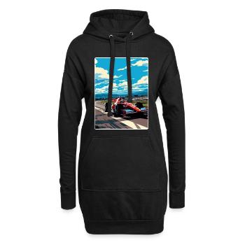 Affiche de voyage de la course de sport automobile du circuit de Suzuka au Japon - Sweat-shirt à capuche long Femme - noir - Devant