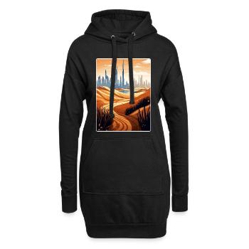 Dubaï Émirats arabes unis Affiche de voyage souvenir - Sweat-shirt à capuche long Femme - noir - Devant