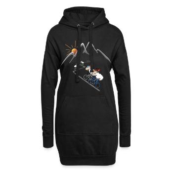 Radsport - Hoodie-Kleid - Schwarz - Vorne