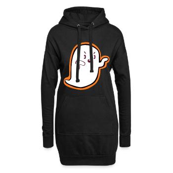 Fantôme Kawaii - Design mignon d’Halloween - Sweat-shirt à capuche long Femme - noir - Devant