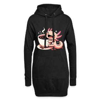 Axolotl Coffee Mug Gift - Hoodie Dress - black - Front