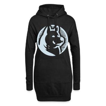 Schneeflocke - Hoodie-Kleid - Schwarz - Vorne