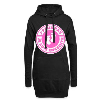 Ich kann nicht, ich bin schwanger - Hoodie-Kleid - Schwarz - Vorne