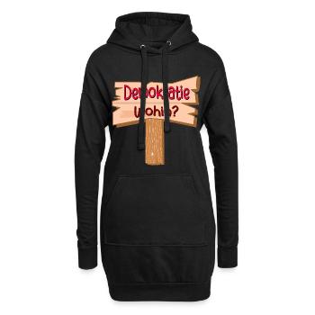 DEMOKRATIE PFAD - Hoodie-Kleid - Schwarz - Vorne