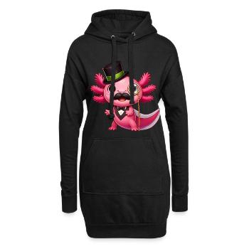 Sir Axolotl - Hoodie-Kleid - Schwarz - Vorne