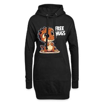 T-Rex süß Baby Dino Babydino Dinobaby Geschenk - Hoodie-Kleid - Schwarz - Vorne