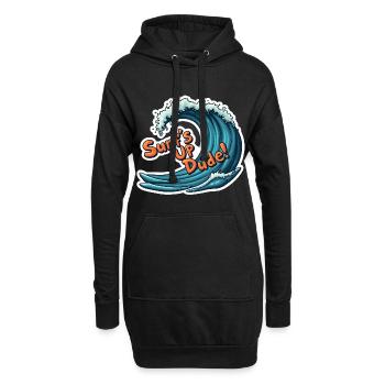 Surfe dessus, mec ! - Sweat-shirt à capuche long Femme - noir - Devant