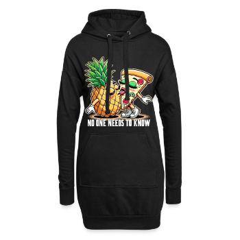 Pizza Hawaii French Kiss Love Drôle de cadeau - Sweat-shirt à capuche long Femme - noir - Devant