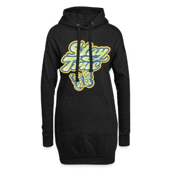 Stay True – Lettrage pastel - Sweat-shirt à capuche long Femme - noir - Devant