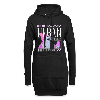 Urban Doggo – Streetwear auf vier Pfoten - Hoodie-Kleid - Schwarz - Vorne