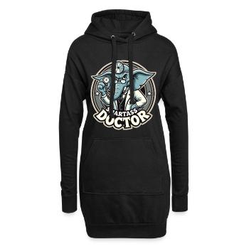 Smartass Doctor Elephant Funny Gift - Hoodie Dress - black - Front
