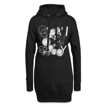 Typo Power : la gravité dans le style - Sweat-shirt à capuche long Femme - noir - Devant