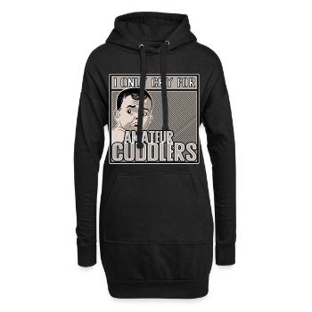Je ne pleure que pour les câlins amateurs - Sweat-shirt à capuche long Femme - noir - Devant