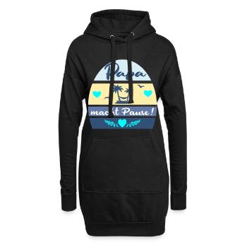 ABSCHIED PAUSE VATERTAG PAPA - Hoodie-Kleid - Schwarz - Vorne