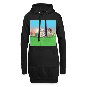 Kunst als Flucht Inspirierendes Design - Hoodie-Kleid - Schwarz - Vorne