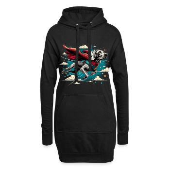 Super chien braque de Weimar Weimi Cape Cape cadeau - Sweat-shirt à capuche long Femme - noir - Devant