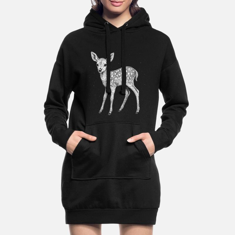 Faon Sweat-shirt à capuche long Femme