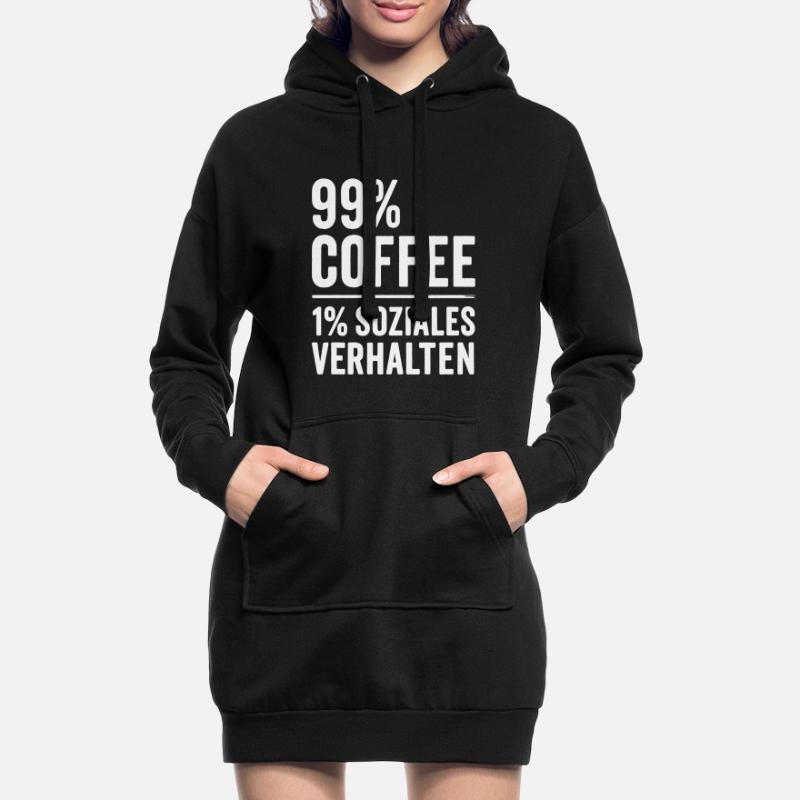 99 % Kaffee Hoodie-Kleid