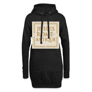 Ich bin das alte Rom - Hoodie-Kleid - Schwarz - Vorne