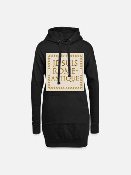 Je Suis Rome Antique - Sweat-shirt à capuche long Femme - noir