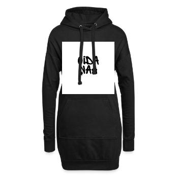 Oida Naa - Wiener Sprüche - Hoodie-Kleid - Schwarz - Vorne