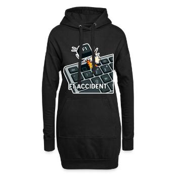 Accident de F1 - jeu de mots amusant - Sweat-shirt à capuche long Femme - noir - Devant