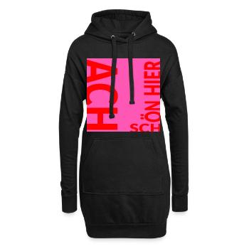 ACH SCHÖN HIER - WOHLBEFINDEN - Hoodie-Kleid - Schwarz - Vorne