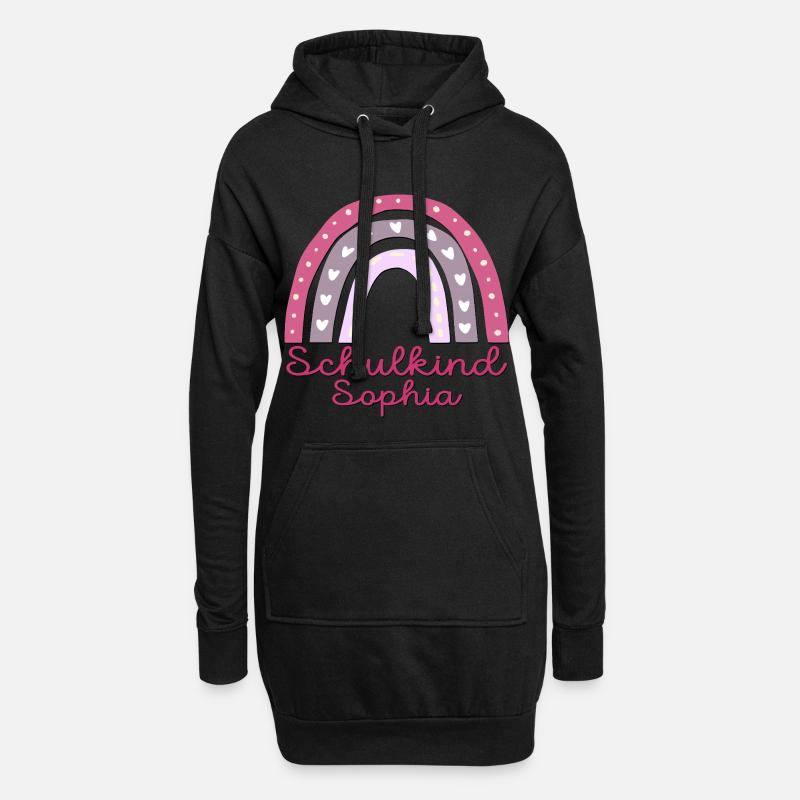 Schulanfang Schulkind Sophia - Hoodie-Kleid - Schwarz