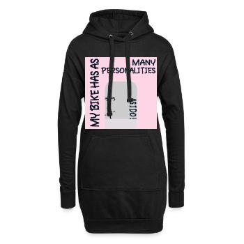 PERSONNALITÉ DE VÉLO DRÔLE CYCLISME - Sweat-shirt à capuche long Femme - noir - Devant