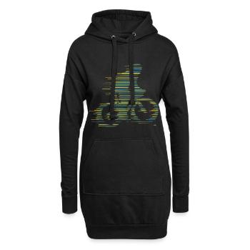 Lignes de vélo de route Idée cadeau de vélo coloré - Sweat-shirt à capuche long Femme - noir - Devant