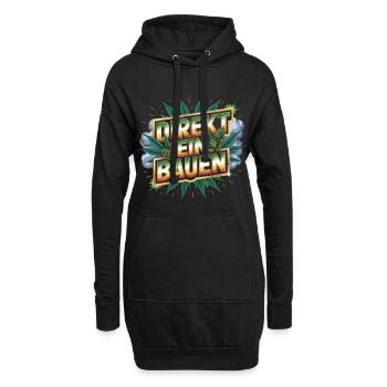 Direkt ein Bauen -  Deutsche Memes - Hoodie-Kleid - Schwarz - Vorne