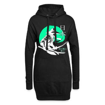 Guerrier samouraïJapon Tokyo - Sweat-shirt à capuche long Femme - noir - Devant